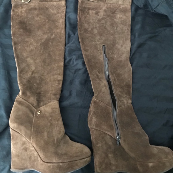 Juicy Couture Thigh High Suede Brown Boots - Picture 2 of 4